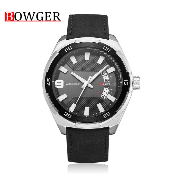 watches men 2019 bowger quartz army wristwatch leather waterproof male clock sport watches relogio masculino, Slivery;brown
watches men 2019 bowger quartz army wristwatch leather waterproof male clock sport watches relogio masculino, Slivery;brown