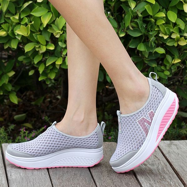 2019 summer new style rocking shoes women's mesh breathable thick bottomed mesh shoes running sports footwear gauze women's shoe, Black
2019 summer new style rocking shoes women's mesh breathable thick bottomed mesh shoes running sports footwear gauze women's shoe, Black