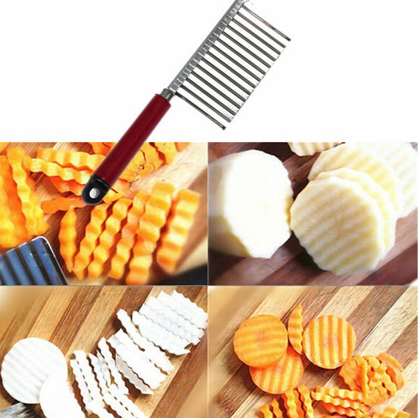 kitchen tool stainless steel potato chip dough vegetable crinkle solid brief convenient home wavy cutter blade slicer
kitchen tool stainless steel potato chip dough vegetable crinkle solid brief convenient home wavy cutter blade slicer