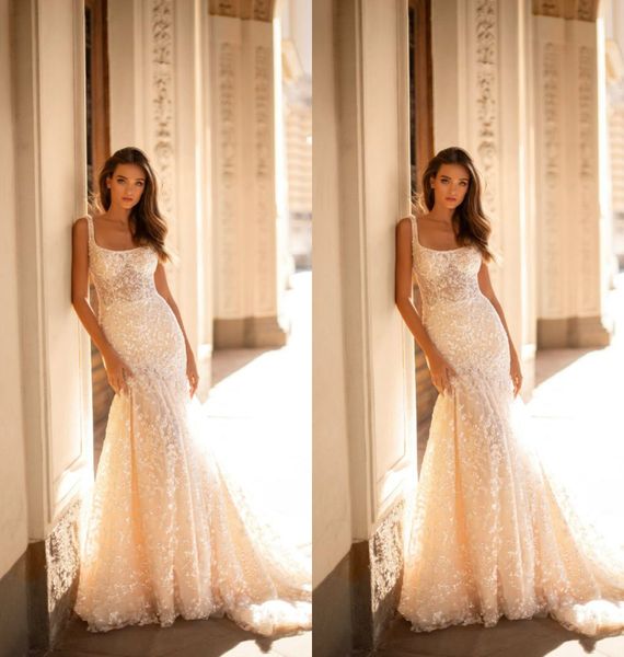 mermaid millanova wedding dresses spaghetti sleeveless tulle lace sequins crystal wedding gowns sweep train robe de mariée, White
mermaid millanova wedding dresses spaghetti sleeveless tulle lace sequins crystal wedding gowns sweep train robe de mariée, White