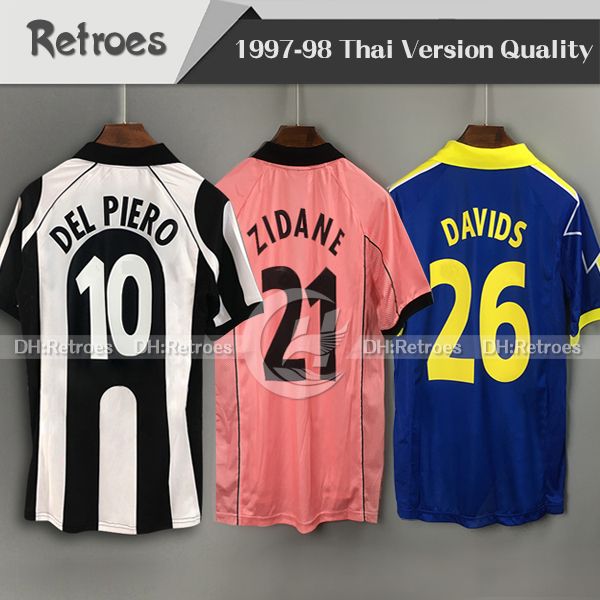 1997 1998 retro soccer jersey 97 98 home #21 zidane #10 del piero away third #26 boban classic long sleeve football shirt, Black;yellow
1997 1998 retro soccer jersey 97 98 home #21 zidane #10 del piero away third #26 boban classic long sleeve football shirt, Black;yellow