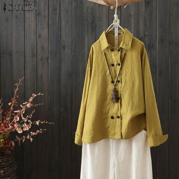 zanzea women's shirt 2019 autumn ladies long sleeve tunic casual buttons blouse cotton solid blusas femininas plus size 7, White
zanzea women's shirt 2019 autumn ladies long sleeve tunic casual buttons blouse cotton solid blusas femininas plus size 7, White