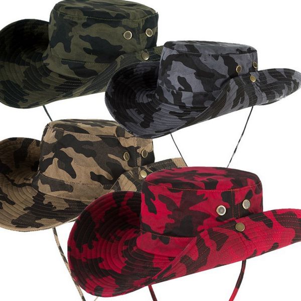 fashion men women camouflage bucket hats cowboy hat casual travel outdoor fishing hiking snapback flat cap chapeu feminino, Blue;gray
fashion men women camouflage bucket hats cowboy hat casual travel outdoor fishing hiking snapback flat cap chapeu feminino, Blue;gray