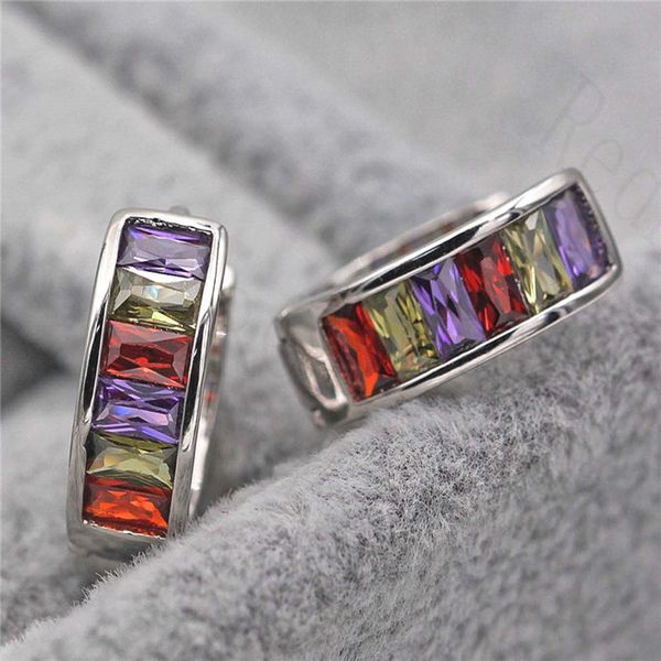 luxury hoop earrings for women's earrings white gold filled hollow earring with rainbow zircon trendy jewelry women, Golden;silver
luxury hoop earrings for women's earrings white gold filled hollow earring with rainbow zircon trendy jewelry women, Golden;silver