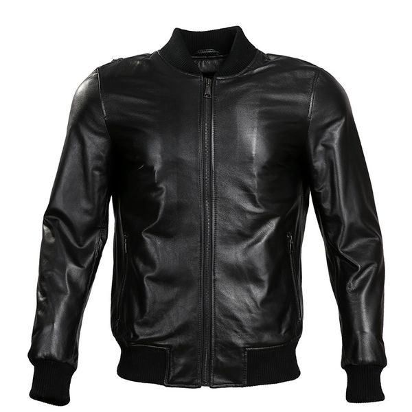 2019 spring leather jacket men leather jacket classic new fashion men motorcy thin genuine, Black
2019 spring leather jacket men leather jacket classic new fashion men motorcy thin genuine, Black