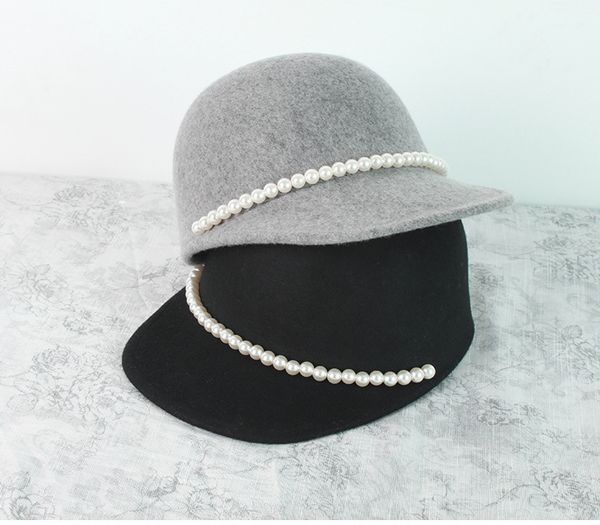 01910-yekang0957 winter wool pearl lady baseball cap women wool visors hat, Blue;gray
01910-yekang0957 winter wool pearl lady baseball cap women wool visors hat, Blue;gray