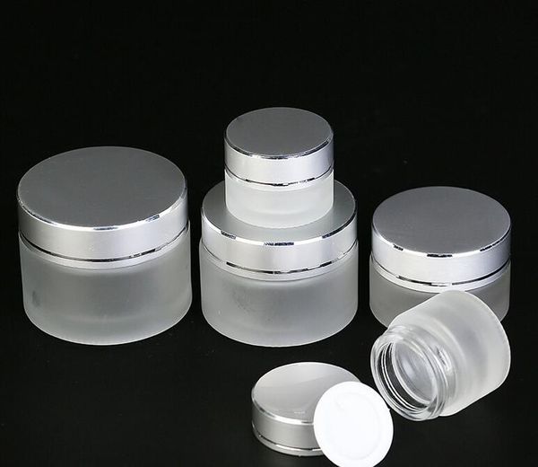 5g 10g 15g 20g 30g 50g frosted glass cosmetic jar empty face cream lip balm storage container refillable sample bottle with silver lids dhl
5g 10g 15g 20g 30g 50g frosted glass cosmetic jar empty face cream lip balm storage container refillable sample bottle with silver lids dhl