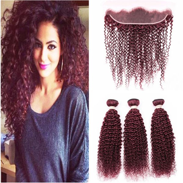 kinky curly virgin peruvian human hair wine red bundles 3pcs with frontal closure 13x4 pure 99j burgundy hair weaves with lace frontal, Black;brown
kinky curly virgin peruvian human hair wine red bundles 3pcs with frontal closure 13x4 pure 99j burgundy hair weaves with lace frontal, Black;brown