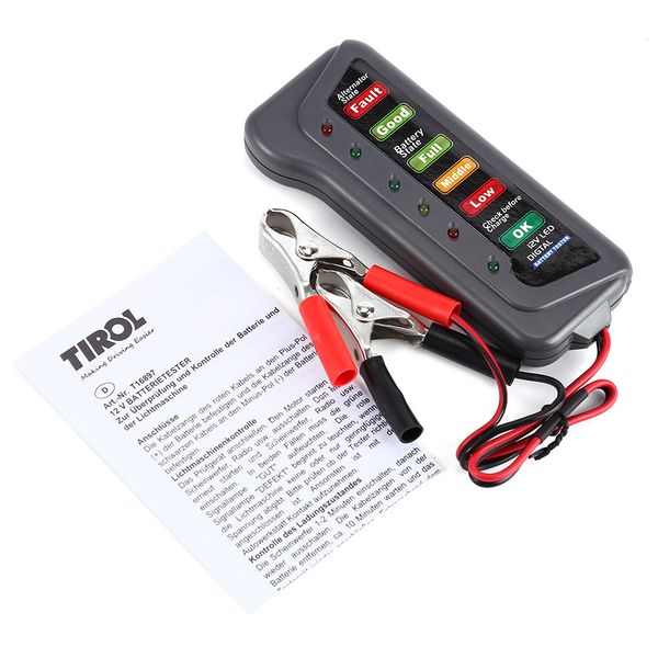 t16897 12v digital battery alternator tester with 6 led lights display car vehicle diagnostic tool
t16897 12v digital battery alternator tester with 6 led lights display car vehicle diagnostic tool