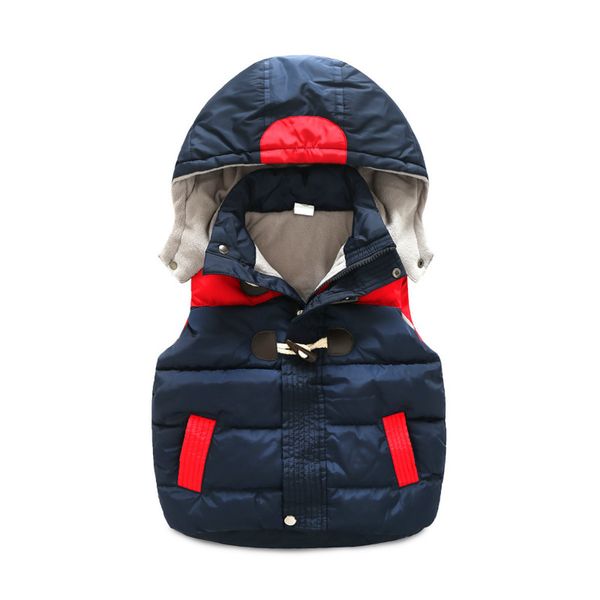 small boys girls winter new child kanjian remove cap color thick padded vest fashion, Blue;gray
small boys girls winter new child kanjian remove cap color thick padded vest fashion, Blue;gray