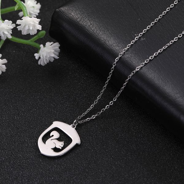 skyrim cute squirrel stainless steel pendant necklace women custom statement chain necklaces jewelry birthday gift for girls, Silver
skyrim cute squirrel stainless steel pendant necklace women custom statement chain necklaces jewelry birthday gift for girls, Silver