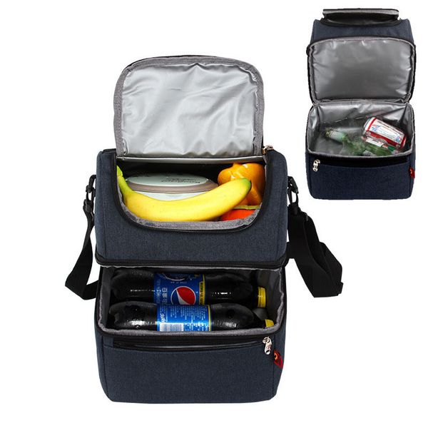 waterproof soft picnic bag double decker insulated lunch bag soft cooler shoulder thermal lunch cooling for work in city
waterproof soft picnic bag double decker insulated lunch bag soft cooler shoulder thermal lunch cooling for work in city
