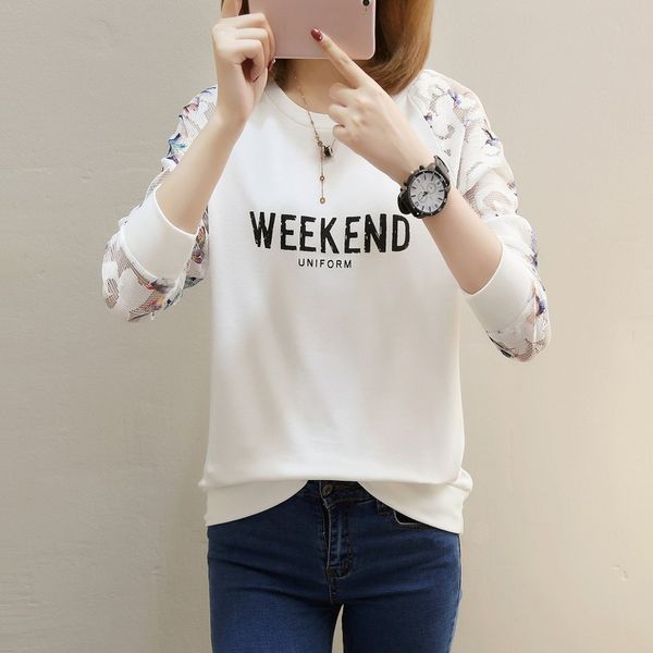 unicorn women in autumn dress wear new korean version of 100 sets of sleeve t-shirt, student bottom shirt, hong for kong style, White
unicorn women in autumn dress wear new korean version of 100 sets of sleeve t-shirt, student bottom shirt, hong for kong style, White