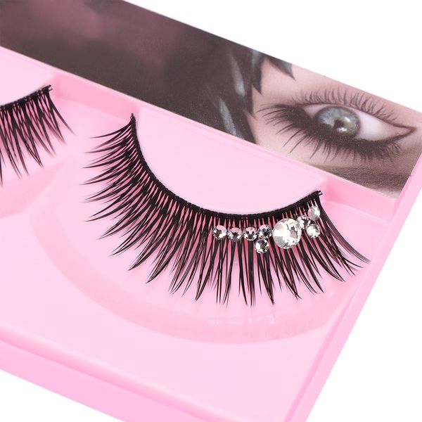 1 Pair Handmade Natural Fashion Fake Black Long Rhinestone False Eyelashes Beauty Eye Lashes Beauty Bride Wedding Make up Party
1 Pair Handmade Natural Fashion Fake Black Long Rhinestone False Eyelashes Beauty Eye Lashes Beauty Bride Wedding Make up Party