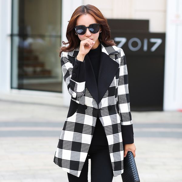 coat women plaid coats winter long autumn outfit new woolen cloth coat casaco abrigos ladies wool duffle tweed plus size, Black
coat women plaid coats winter long autumn outfit new woolen cloth coat casaco abrigos ladies wool duffle tweed plus size, Black