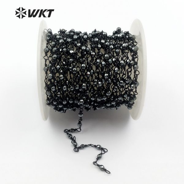 wt-rbc058 wkt classic design sparking faceted black beads rosary chain handmade necklace for women jewelry wholesale 10 meter, Silver
wt-rbc058 wkt classic design sparking faceted black beads rosary chain handmade necklace for women jewelry wholesale 10 meter, Silver