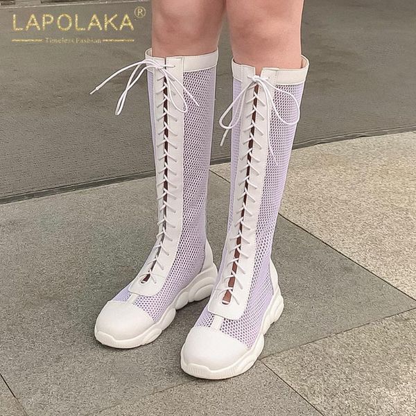 lapolaka new arrivals 2020 dropship mesh comfortable shoes woman boots female lace-up solid knee-high boots summer shoes, Black
lapolaka new arrivals 2020 dropship mesh comfortable shoes woman boots female lace-up solid knee-high boots summer shoes, Black