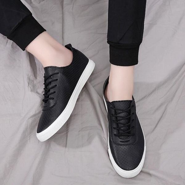 summer students lace-up sneakers hollow breathable leisure lazy shoes mens white shoes flat for man 557, Black
summer students lace-up sneakers hollow breathable leisure lazy shoes mens white shoes flat for man 557, Black