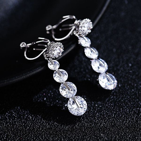 fashion luxury vintage cubic zirconia clip earrings without piercing for women fine jewelry accessory brincos high quality, Silver
fashion luxury vintage cubic zirconia clip earrings without piercing for women fine jewelry accessory brincos high quality, Silver