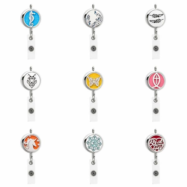sea horse peacock 30mm 316l stainless steel integrated diffuser badge holder retractable pendant aromatherapy necklace 10 pads, Silver
sea horse peacock 30mm 316l stainless steel integrated diffuser badge holder retractable pendant aromatherapy necklace 10 pads, Silver