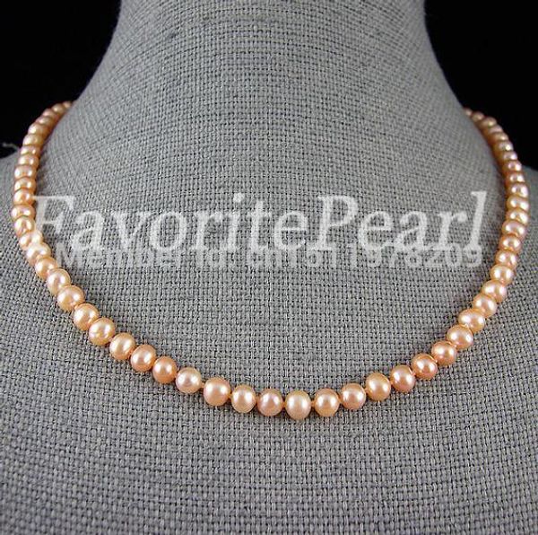 pearl necklace - 18 inches 5.5-6mm peach color freshwater pearl necklace - flower girl's baby jewelry ing, Silver
pearl necklace - 18 inches 5.5-6mm peach color freshwater pearl necklace - flower girl's baby jewelry ing, Silver