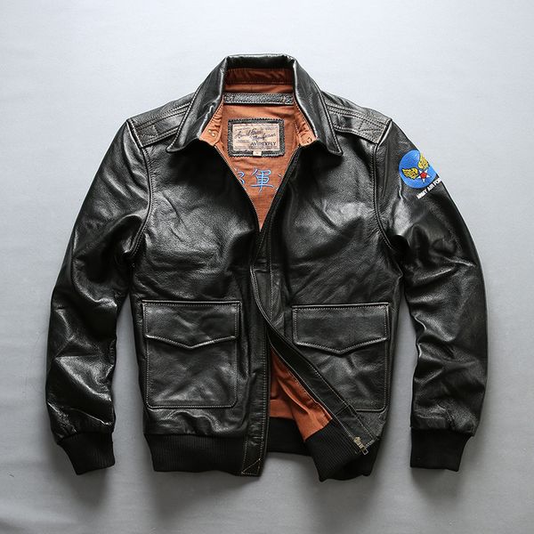 2020 vintage air force flight jacket men real cow leather coat a-1 bomber leather jacket men black brown leather coat male
2020 vintage air force flight jacket men real cow leather coat a-1 bomber leather jacket men black brown leather coat male