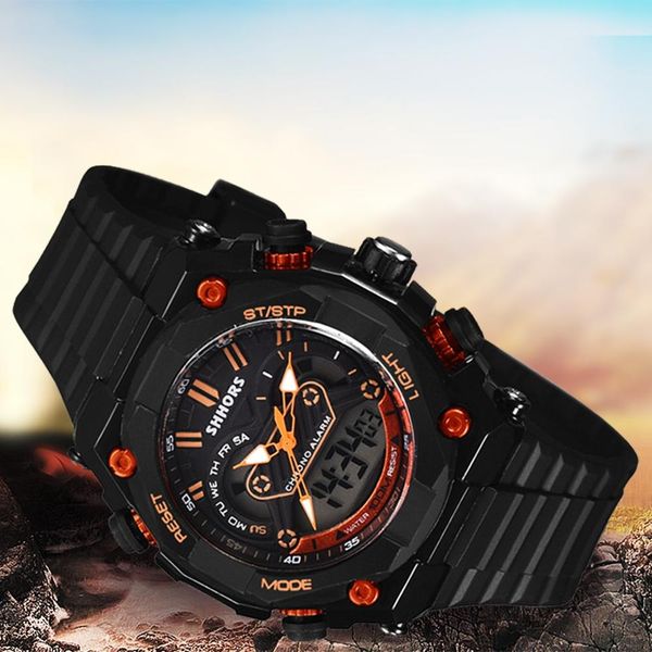 men's digital electronic led watch date outdoor sports waterproof fashion new 2019 silicone band round dial black watches, Slivery;brown
men's digital electronic led watch date outdoor sports waterproof fashion new 2019 silicone band round dial black watches, Slivery;brown