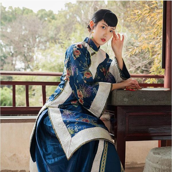 

miss lady performing dresses high end hanfu apparel china qing dynasty women's clothes traditional chinese old-fashioned dress, Red