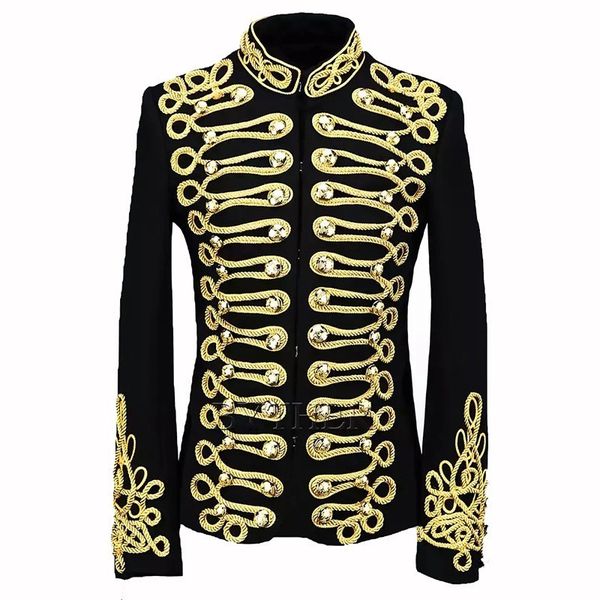 gold embroidery jacket coat men stylish blazer black nightclub male singer host costume european style c studio stage wears, White;black
gold embroidery jacket coat men stylish blazer black nightclub male singer host costume european style c studio stage wears, White;black