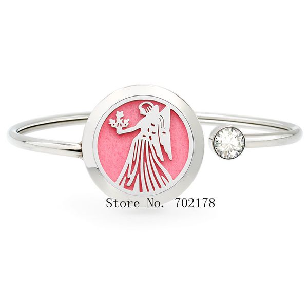 star sign leo virgo 25mm stainless steel twist bracelet bangle essential oil diffuser locket bracelet jewelry, Black
star sign leo virgo 25mm stainless steel twist bracelet bangle essential oil diffuser locket bracelet jewelry, Black