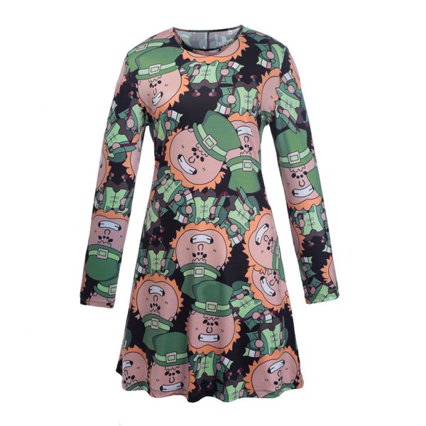 christmas women's dress santa claus snowflake mosaic long-sleeved printed skirt children autumn and winter of 2019 fashion in the world, Black;gray
christmas women's dress santa claus snowflake mosaic long-sleeved printed skirt children autumn and winter of 2019 fashion in the world, Black;gray