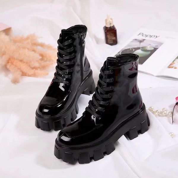 patent leather martin boots female 2019 new real cowhide european thick-bottom short boots bright noodle motorcycle boots women's booti, Black
patent leather martin boots female 2019 new real cowhide european thick-bottom short boots bright noodle motorcycle boots women's booti, Black