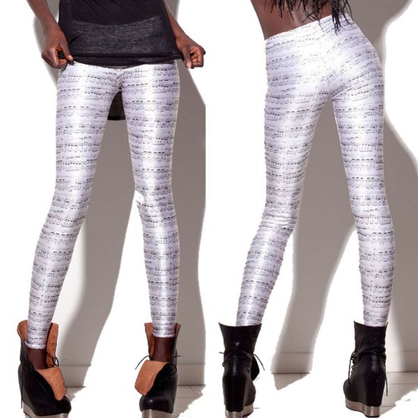 europe and america digital printing women's leggings white music notes skinny slimming capri pants women's, Black
europe and america digital printing women's leggings white music notes skinny slimming capri pants women's, Black