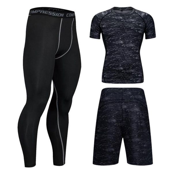 3pcs set sportswear short sleeve quick-drying compression black tight-fit fitness set basketball running athletic wear for men
3pcs set sportswear short sleeve quick-drying compression black tight-fit fitness set basketball running athletic wear for men