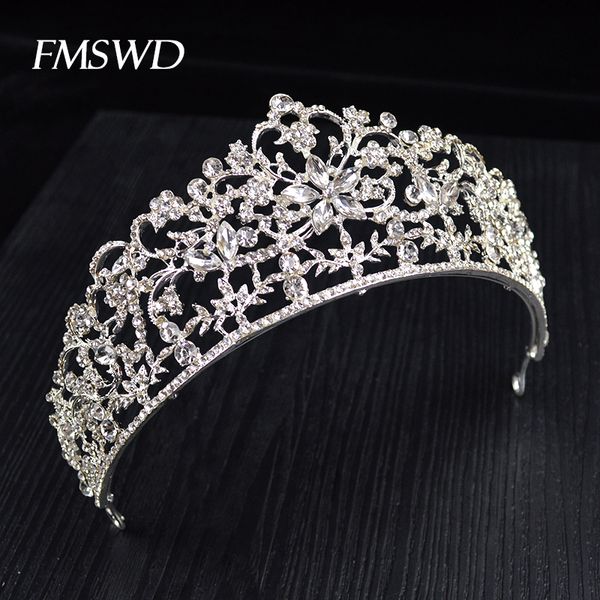 luxury baroque silver gold color bride wedding tiara crowns crystal rhinestone large crowns for women wedding hair accessories, Golden;white
luxury baroque silver gold color bride wedding tiara crowns crystal rhinestone large crowns for women wedding hair accessories, Golden;white
