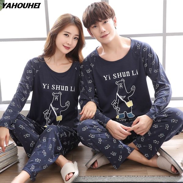plus size couples 100% cotton pajamas sets women 2018 autumn long sleeve cute cartoon pyjama pijama men lounge homewear clothing, Blue;gray
plus size couples 100% cotton pajamas sets women 2018 autumn long sleeve cute cartoon pyjama pijama men lounge homewear clothing, Blue;gray