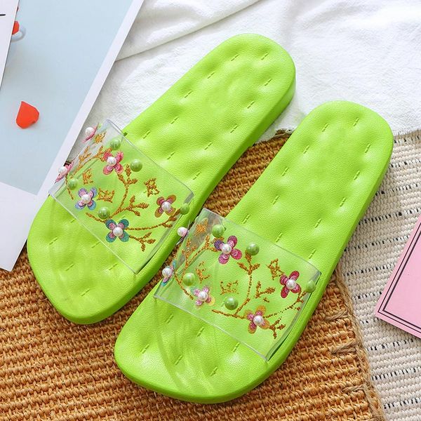 women's slippers floral pearl slides ladies candy color bathroom soft shoes summer flats female comfort home 2020 woman, Black
women's slippers floral pearl slides ladies candy color bathroom soft shoes summer flats female comfort home 2020 woman, Black