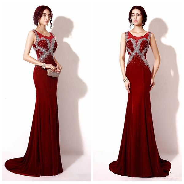 2019 sheer mermaid velvet ladies evening dresses beading crystal slim women prom party gowns custom vestidos de soiree real ps cheap, Black;red
2019 sheer mermaid velvet ladies evening dresses beading crystal slim women prom party gowns custom vestidos de soiree real ps cheap, Black;red