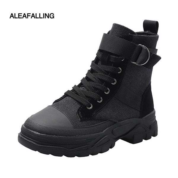 aleafalling women winter boots ankle snow boots solid lace up buckle shoes girl's leather thicken sole winter autunmn, Black
aleafalling women winter boots ankle snow boots solid lace up buckle shoes girl's leather thicken sole winter autunmn, Black