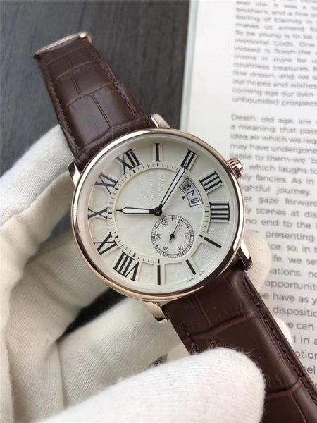 new fashion luxury quartz watch leather strap dual time zone automatic date business casual men and women watch, Slivery;brown
new fashion luxury quartz watch leather strap dual time zone automatic date business casual men and women watch, Slivery;brown