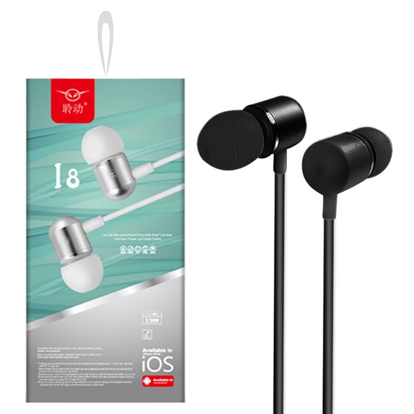 

Wired Earphone With Mic Volume Control Metal Noise Cancelling Headset Wire In Ear Headphones 3.5mm Jack Earset HIFI Mini Earbuds For Android