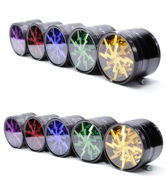 Tobacco Smoking Herb Grinders Four Layers Aluminium Alloy Grinder 100% Metal dia 63mm With Clear Top Window Lighting Grinder FY2144
Tobacco Smoking Herb Grinders Four Layers Aluminium Alloy Grinder 100% Metal dia 63mm With Clear Top Window Lighting Grinder FY2144