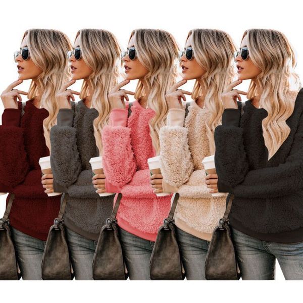 fashion ladies sweater long sleeve coat soft solid color plush sweater casual hoodie casual pullover plus size, White;black
fashion ladies sweater long sleeve coat soft solid color plush sweater casual hoodie casual pullover plus size, White;black