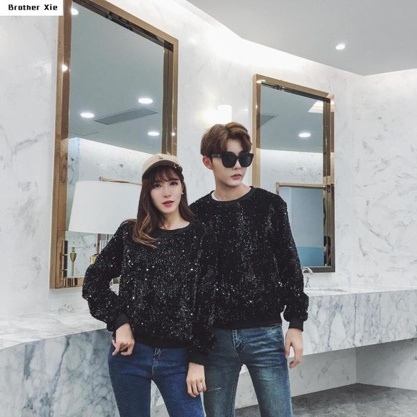 new sequin embroidery slim type party dress couple round neck hoodies pullover sweatshirt performance costume wy13, Black
new sequin embroidery slim type party dress couple round neck hoodies pullover sweatshirt performance costume wy13, Black