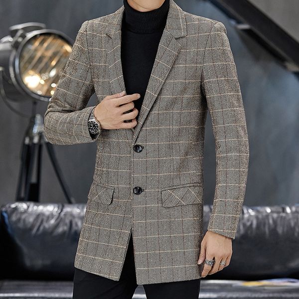 2020 осень и зима men's duster корейский стиль slim fit средней длины шерстяной плед повседневная мужчины повседневная пальто пальто, Tan;black
2020 осень и зима men's duster корейский стиль slim fit средней длины шерстяной плед повседневная мужчины повседневная пальто пальто, Tan;black