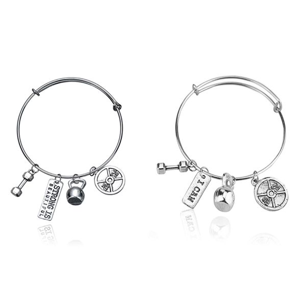 fitness dumbbell barbell kettle bell charms bangles weight lifting gym sculpture strong body bracelets & bangles, Black
fitness dumbbell barbell kettle bell charms bangles weight lifting gym sculpture strong body bracelets & bangles, Black