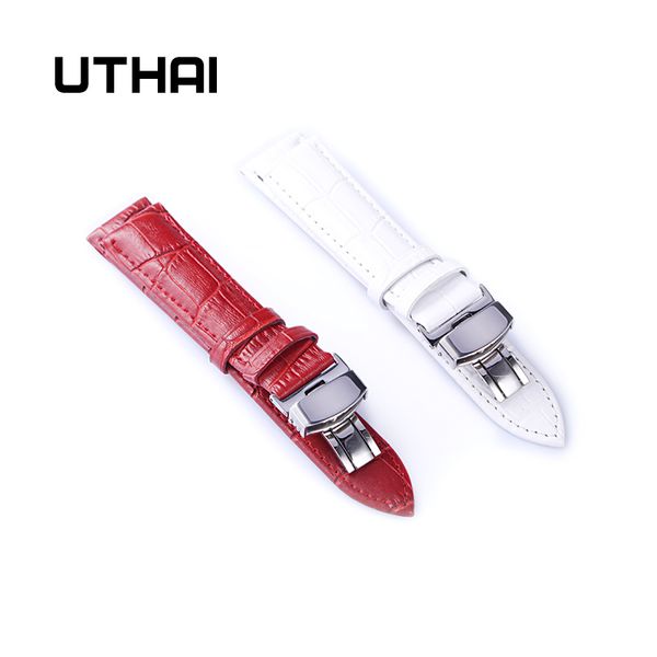 uthai b08 woman genuine leather watchbands 12-20mm watch butterfly buckle band steel buckle strap wrist, Black;brown
uthai b08 woman genuine leather watchbands 12-20mm watch butterfly buckle band steel buckle strap wrist, Black;brown