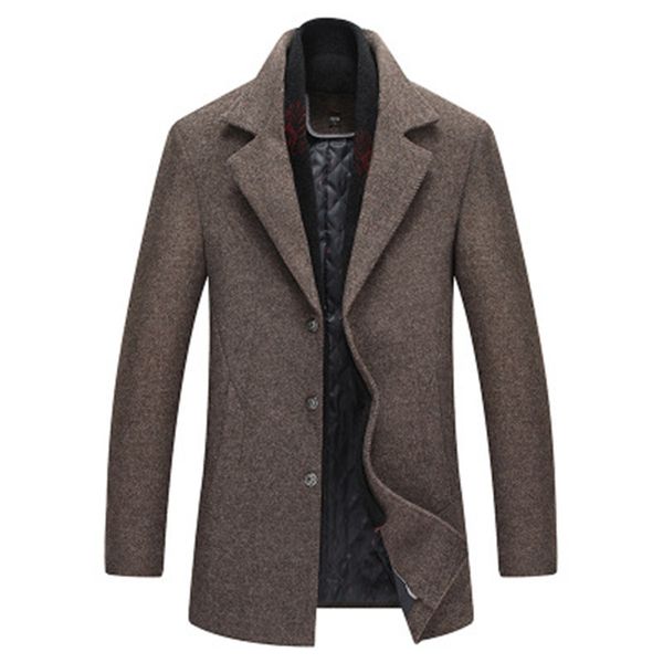 men's clothes scarf detachable lapel woolen coat male casual thick warm solid color wool trench overcoat rm50247, Black
men's clothes scarf detachable lapel woolen coat male casual thick warm solid color wool trench overcoat rm50247, Black