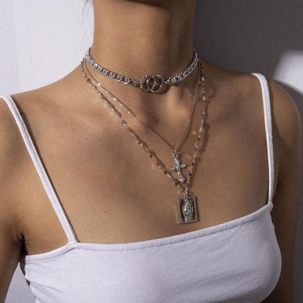 1pc necklace trendy gold silver color female chocker necklaces for women fashion accessories pendant stylish jewelry, Golden;silver
1pc necklace trendy gold silver color female chocker necklaces for women fashion accessories pendant stylish jewelry, Golden;silver
