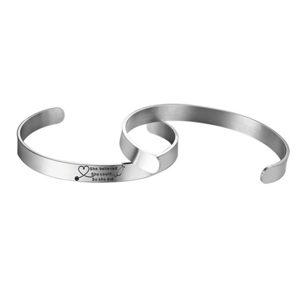 stainless steel bangles bracelets positive inspirational nurses are the heart of healthcare quote bangle for 's day gift, Black
stainless steel bangles bracelets positive inspirational nurses are the heart of healthcare quote bangle for 's day gift, Black